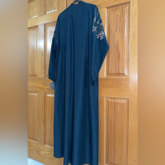 Women’s Plus Size Abaya in Green Gold Middle Eastern Dress Size 5 US 24W 4X NEW - Picture 10 of 10